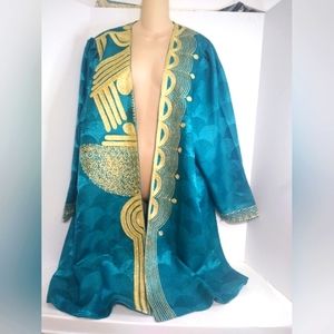 Rima VTG Embroidered Gown, Unisex Size XL Long Sleeve Made in Pakistan W120